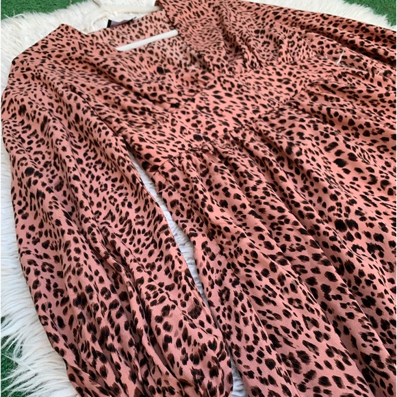 PrettyLittleThing Pink Leopard Dress - Picture 1 of 7